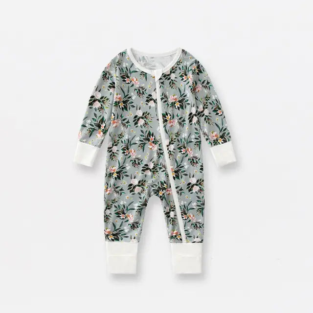 Bamboo Fiber Baby Zippered Romper